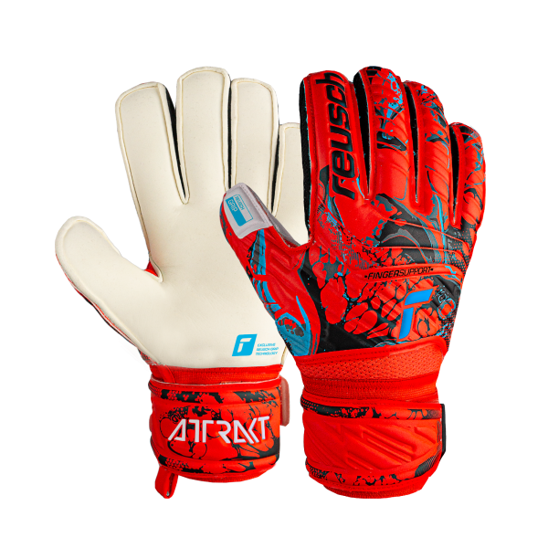Reusch Attrakt Grip Finger Support 5370810 3334 schwarz rot 1